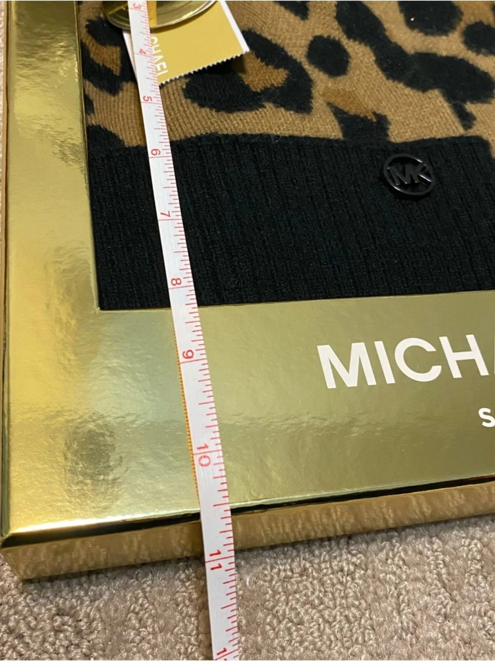 New {Michael Kors} Leopard Print Scarf & Hat Set